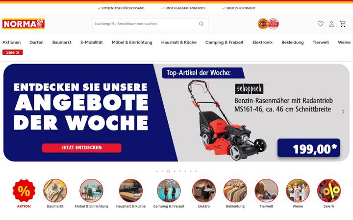 Screenshot von norma24.de