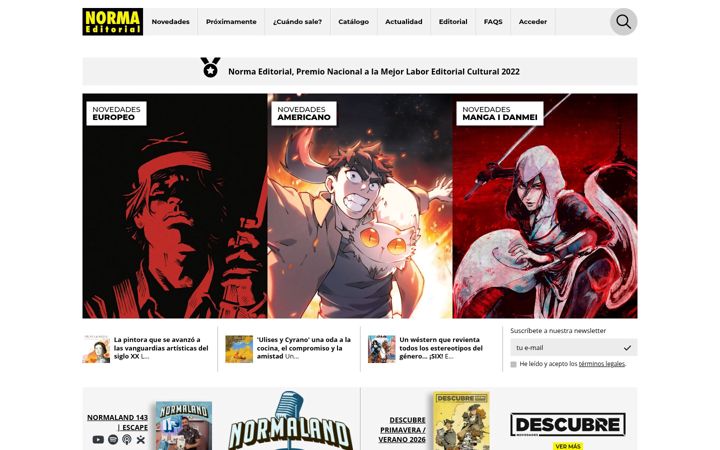 Screenshot di normaeditorial.com