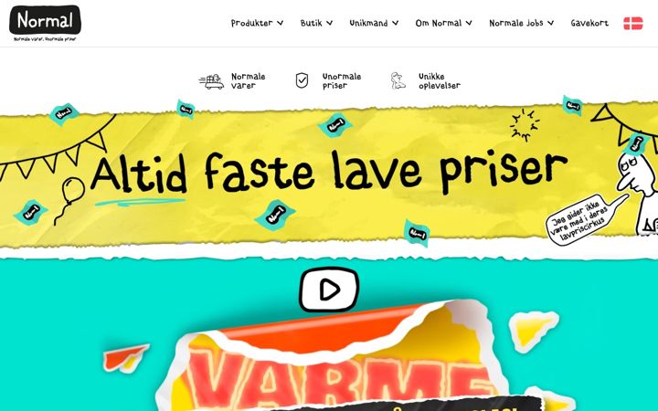 Screenshot of normal.dk