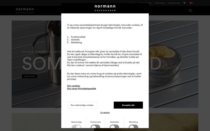 Screenshot di normann-copenhagen.com