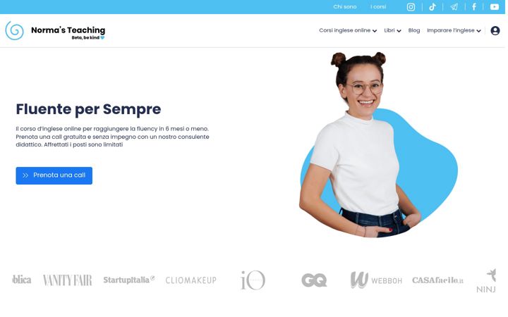 Screenshot van normasteaching.com