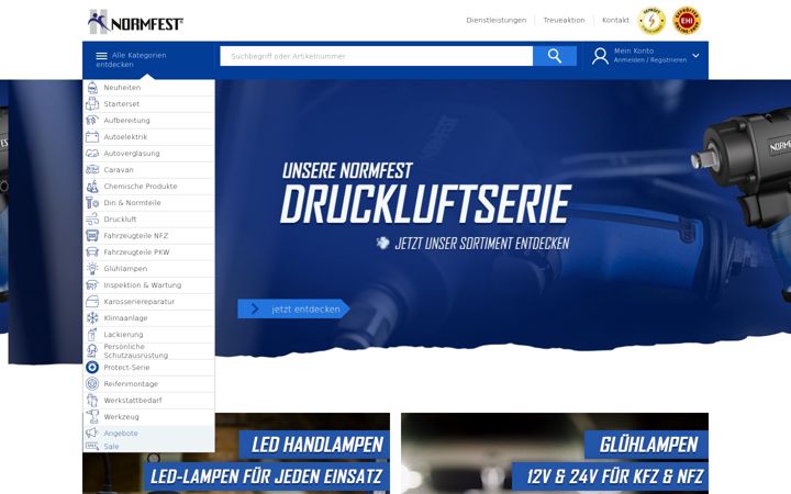 Screenshot of normfest-shop.ch