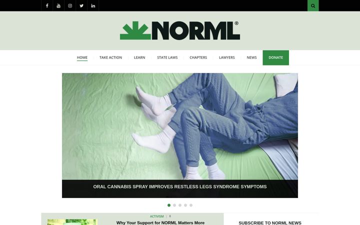 Kuvakaappaus sivustosta norml.org