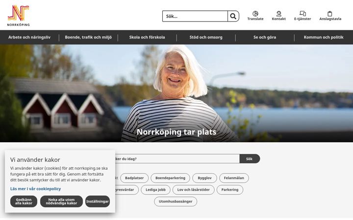 Screenshot of norrkoping.se