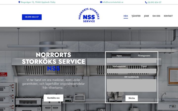 Screenshot of norrortsstorkok.se