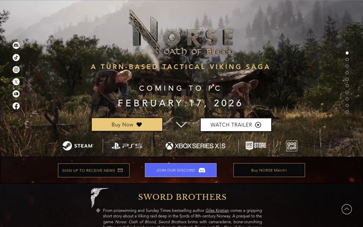 Ekrano kopija norsethegame.com