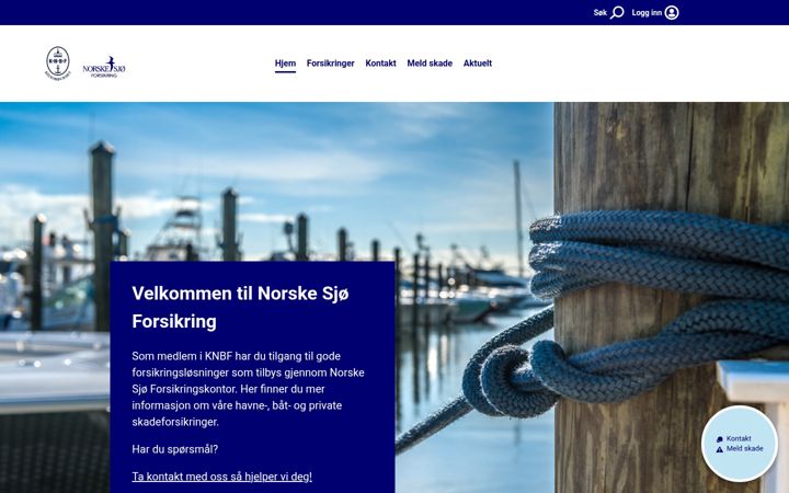 Screenshot stránky norskesjoforsikring.no
