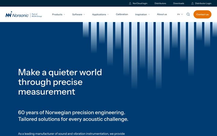 Screenshot of norsonic.com