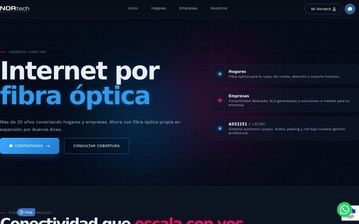 Screenshot of nortech.com.ar