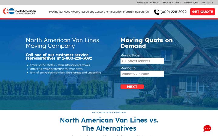 Screenshot of northamerican.com
