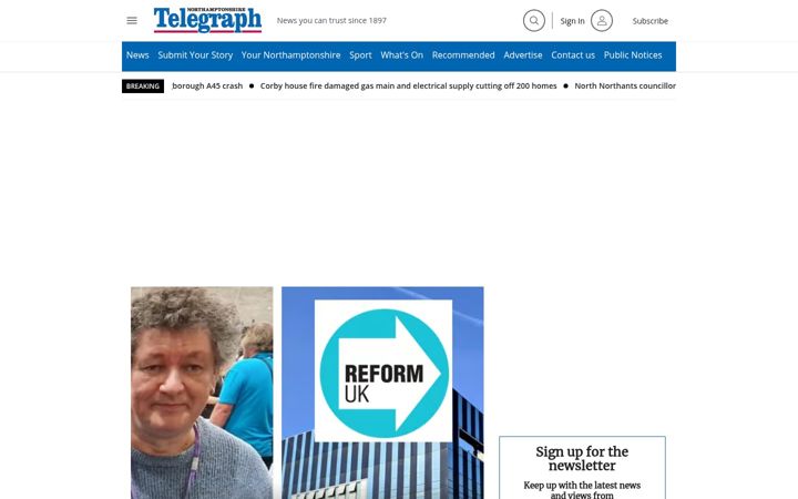 Screenshot of northantstelegraph.co.uk