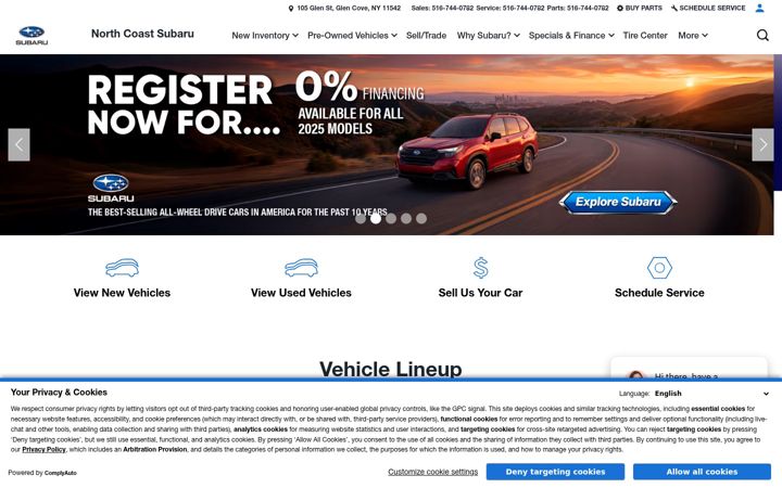 Screenshot of northcoastsubaru.com