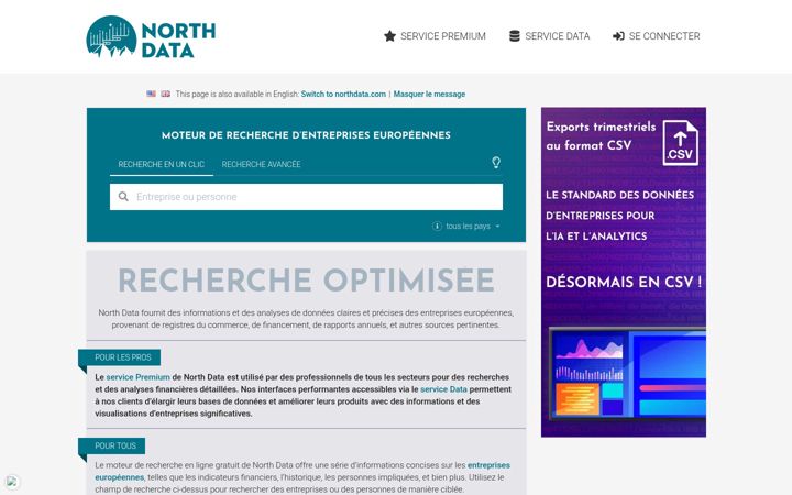 Screenshot ta' northdata.fr