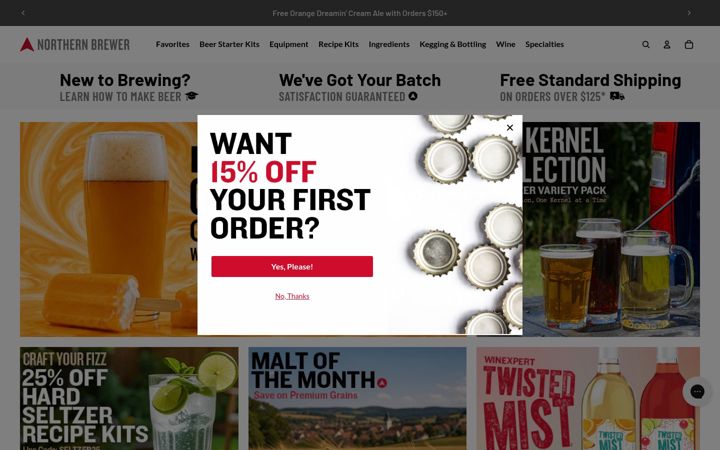 Screenshot of northernbrewer.com