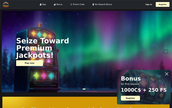 Screenshot of northernlightscasino.net