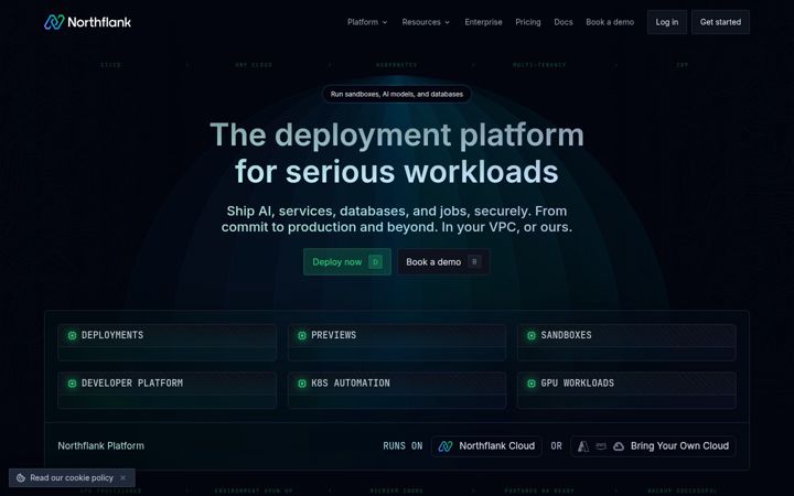 Screenshot of northflank.com