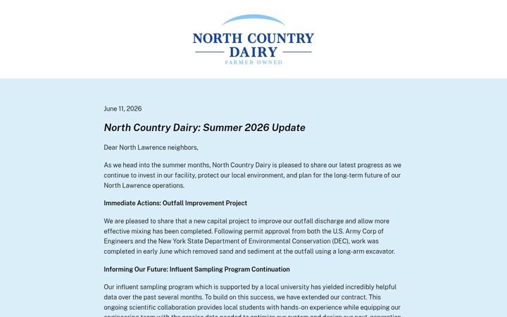 Екранна снимка на northlawrencecommunityupdate.com