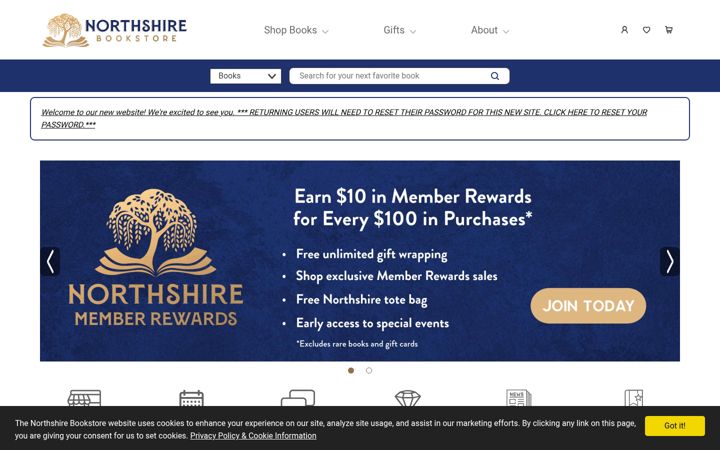 Screenshot of northshire.com