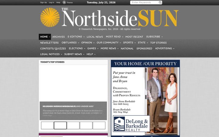 Screenshot του northsidesun.com