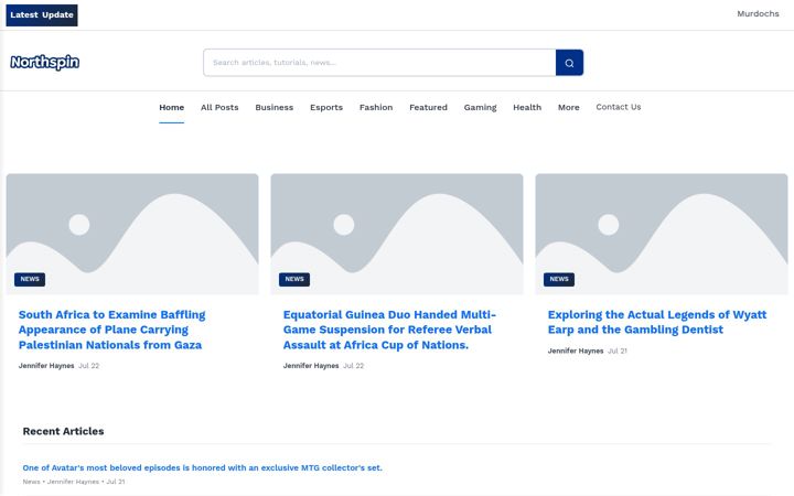 Screenshot of northspinonline.nl