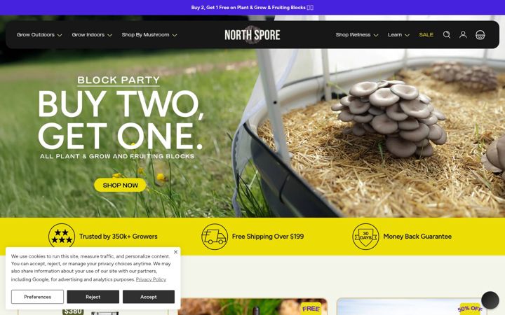 Screenshot of northspore.com