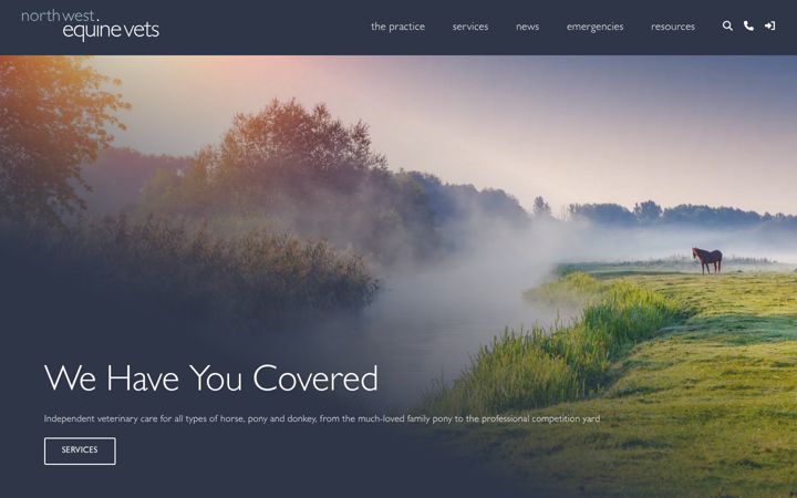 Screenshot of northwestequinevets.co.uk