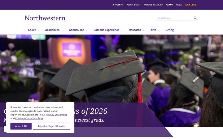 Екранна снимка на northwestern.edu