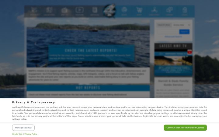 Screenshot van northwestfishingreports.com