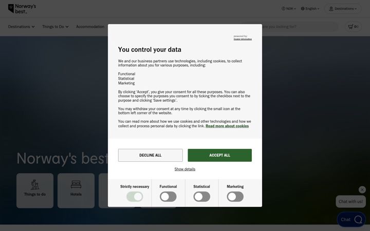 Screenshot of norwaysbest.com