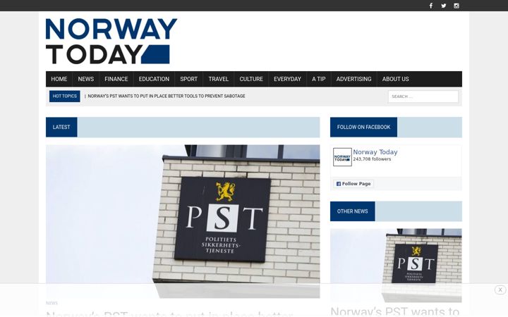 Skärmbild av norwaytoday.info