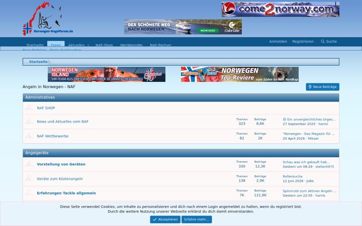 Snímek obrazovky norwegen-angelforum.de