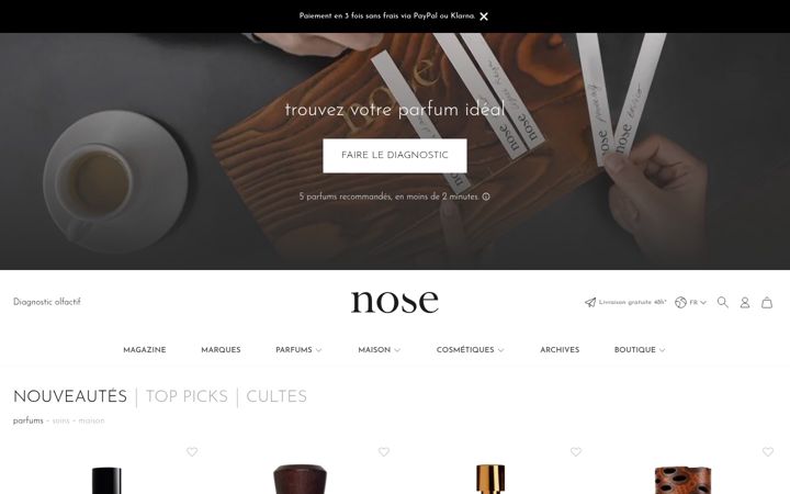 Screenshot of noseparis.com