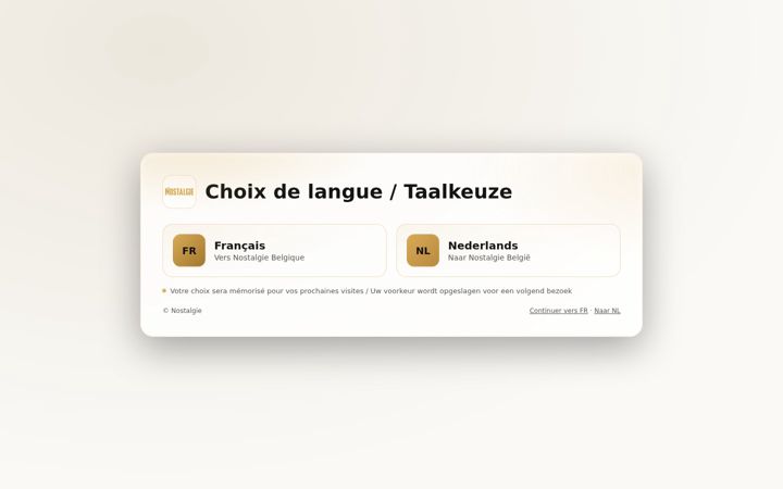 Screenshot of nostalgie.be