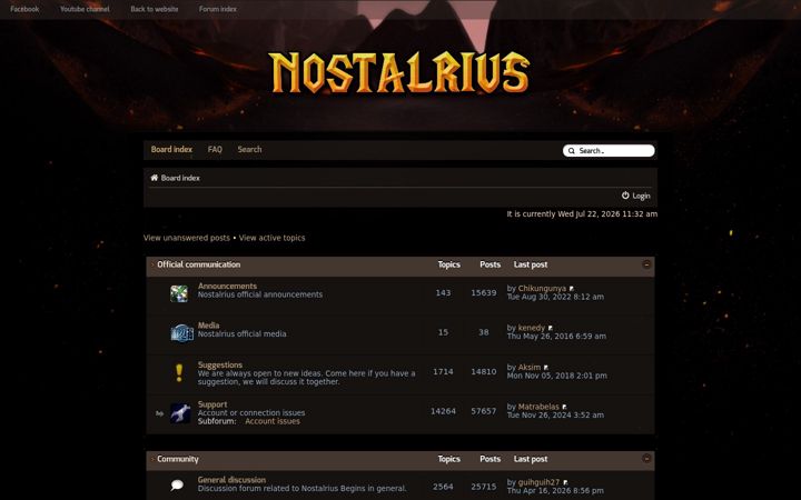 Screenshot of nostalrius.org