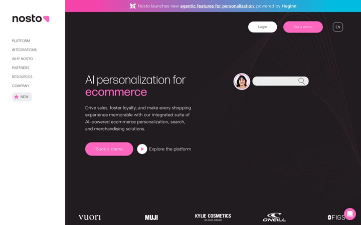 Screenshot ta' nosto.com