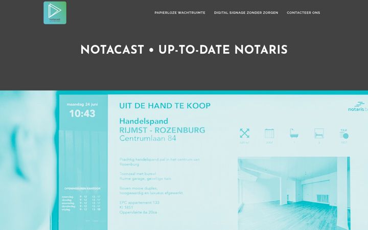 Screenshot of notacast.be