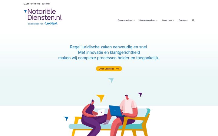 Screenshot του notarielediensten.nl