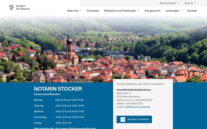 Skärmbild av notarin-stocker.de