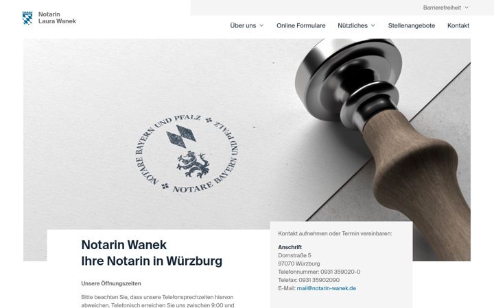 Screenshot ta' notarin-wanek.de