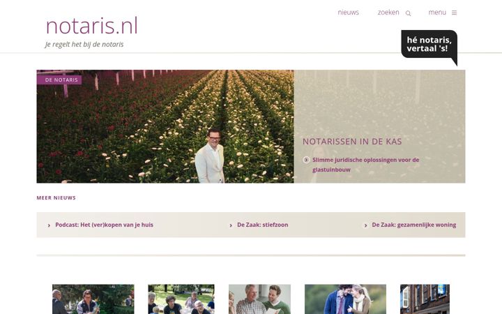 Skærmbillede af notaris.nl