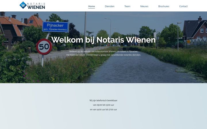 Kuvakaappaus sivustosta notariswienen.nl