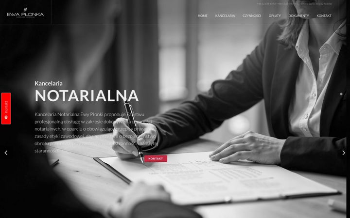 Skärmbild av notariuszplonka.pl