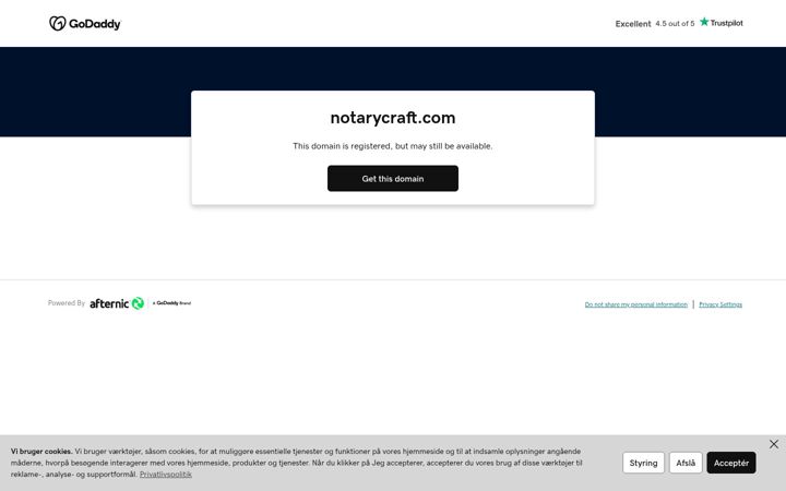 Screenshot van notarycraft.com