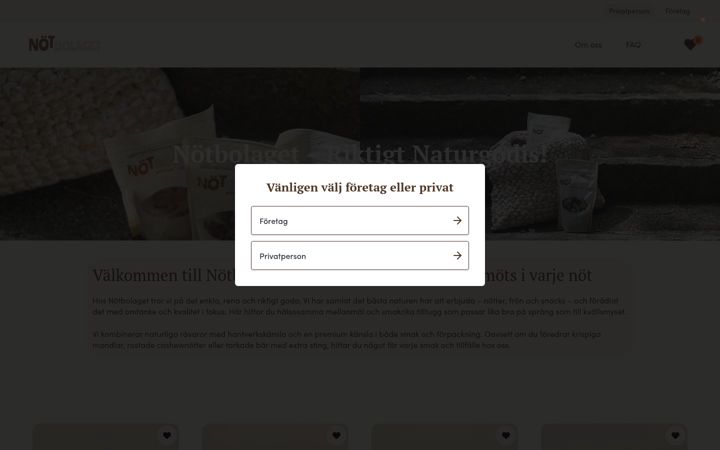 Screenshot van notbolaget.se
