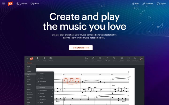 Ekrano kopija noteflight.com