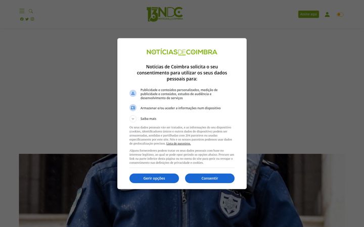 Screenshot ta' noticiasdecoimbra.pt