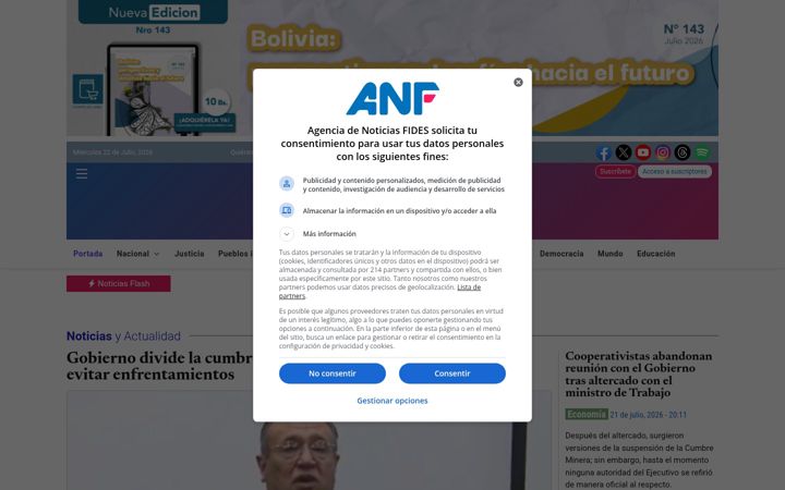 Screenshot of noticiasfides.com