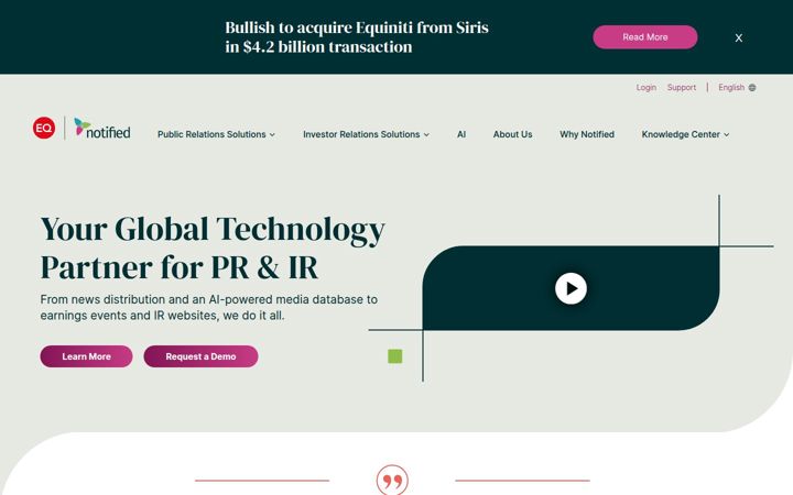 Screenshot of notified.com