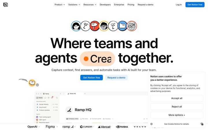 Screenshot di notion.com