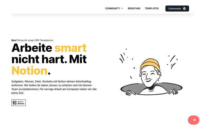 Screenshot van notionkombinat.com